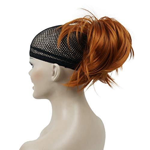 Aimole Adjustable Ponytail Clip-on Straight Wig Short Extensions Synthetic Hair Hairpiece (130A)