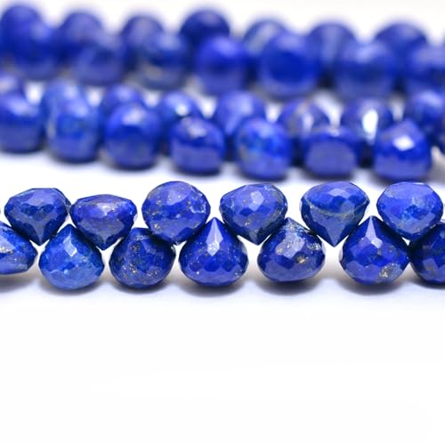 Cuentas de lapislázuli azul profundo natural facetado de alta calidad 3