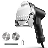 WantJoin Electric Shawarma Knife - ETL Listed Corded Professional Turkish Knife Commercial Stainless Steel Gyro Cutter, Doner Kebab Meat Slicer, Φ4/100mm Blade Diameter, 0-8mm Adjustable Thickness