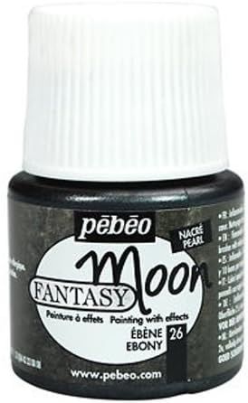 Pebeo Fantasy Moon Multi Surface Craft Paint 45ml Pots (Ebony)