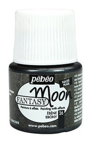 Pebeo Ebony Fantasy Moon Multi Surface Craft Paint 45Ml Pots (Ebony)