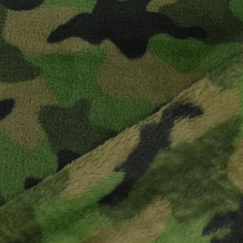 Tissu polaire double face camouflage vert 5 m idéal pour veste de chasse - 2