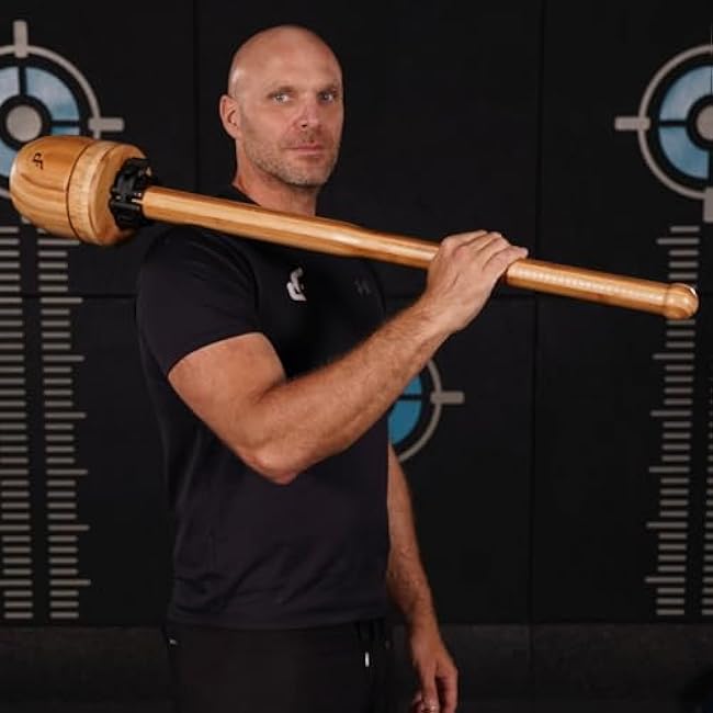 Adjustable Maverick Mace - Weight Plate Loaded Macebell - Steel Mace Bell Training Exercise Equipment for a Full Body Strength Workout | Home & Gym Fitness