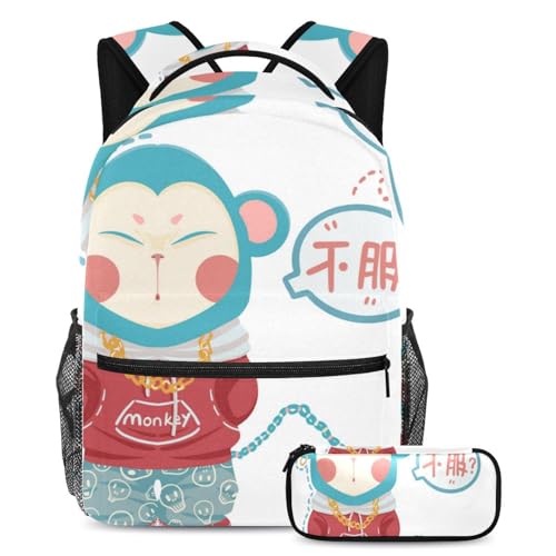Sac à livres de voyage multicolore avec sac à dos filles et adolescents