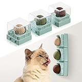 Agelvren Jouets à l'herbe à Chat pour Chats, Jouets pour Chatons, Boules à lécher saines comestibles, Jouet à mâcher pour Chat pour Nettoyer Les Dents, friandises murales pour Chats d'intérieur