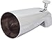 Tub Spout with Front Diverter, 1/2 inch IPS Female Front End Thread, 5-1/4 inch Overall Length, for 4 inch to 4-3/8 inch Length Galvanized Pipe Nipple, Polished Chrome Finish