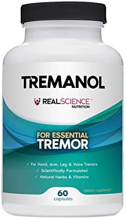 Real Science Nutrition Tremanol – All Natural Essential Tremor Herbal Supplement - May Provide Long-Term Relief for Shaky Hands, Arm, Leg, & Voice Tremors (60 Capsules)