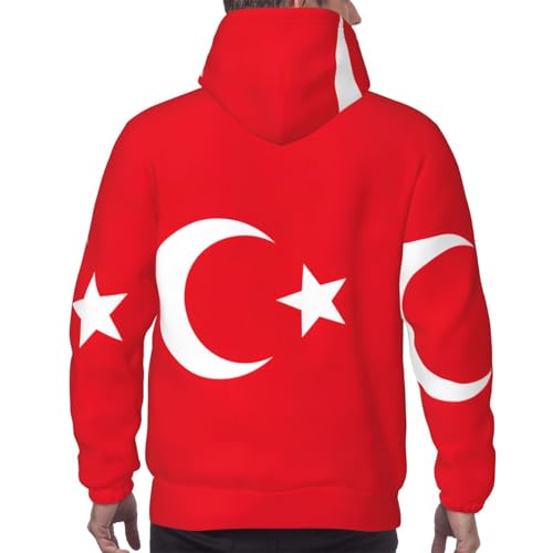 Sweat à capuche Turquie pour homme, pull à manches longues avec cordon de serrage confortable