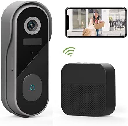 acesee Wireless Video Doorbell Camera with Chime, 2K FHD WiFi Smart Video Doorbell Camera for Home,Door Bell Ringer Wireless with Motion Detection,Night Vision,Battery Powered,Anti-Theft Alarm