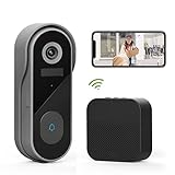 acesee Wireless Video Doorbell Camera with Chime, 2K FHD WiFi Smart Video Doorbell Camera for Home,D