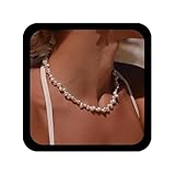 Collier de perles exagéré, résistant au ternissement et aux styles polyvalents, il peut être assorti à presque tous les vêtements que vous souhaitez.