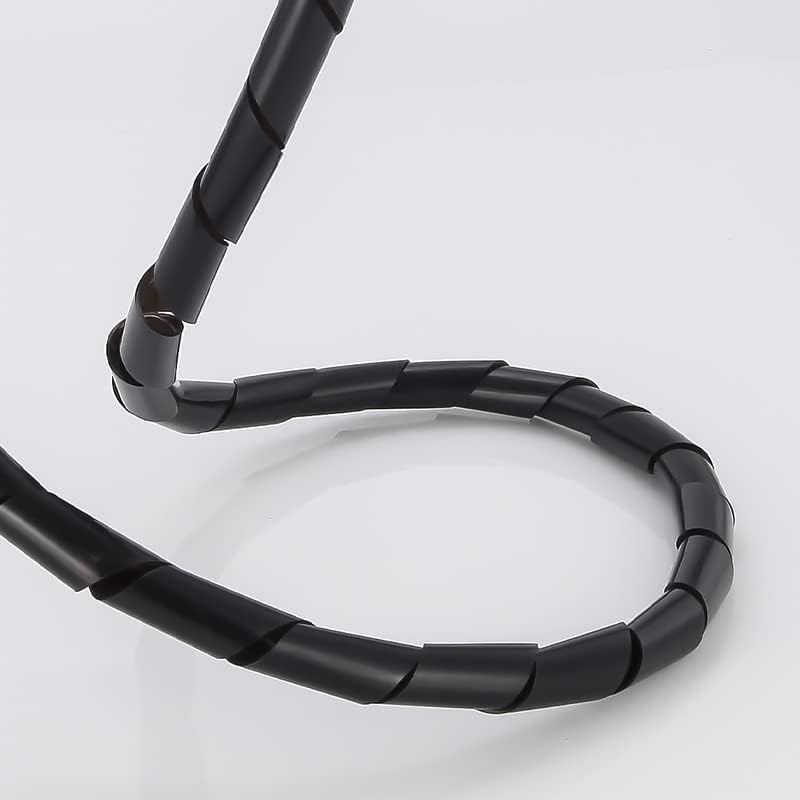 Miniatura 8 de Yosoo Envoltura de cable en espiral, 0.236 in14" negro, organizador de cables de 2M (6.56ft)