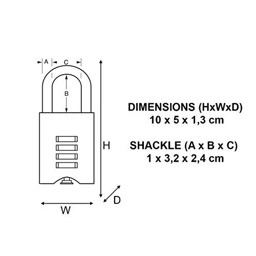 Cadenas haute sécurité à code programmable Master Lock or - 5
