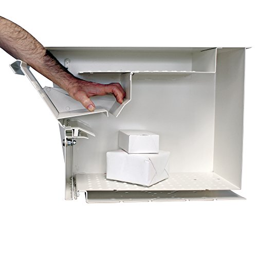 Image of Mail Boss 7207 Package Master Curbside Locking Security Mailbox, Cream White