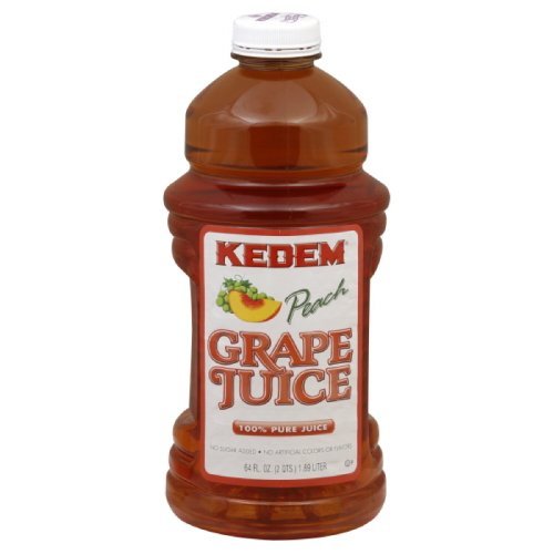 Kedem Peach Grape Fruit Juice 64 oz - Pack of 88