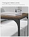 VASAGLE C-Shaped End Table, Side Table for Sofa, Couch Table with Metal Frame, Small TV Tray Table for Living Room, Bedroom, Rustic Brown and Black