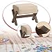 predolo Footrest Stool Camping Chair Stackble Lightweight Space Saving Comfortable Multifunctional for Camping Fishing Barbecue Lawn, Dark Brown