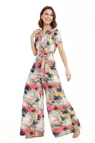 Image of Hawaii Hangover Family Matching Hawaiian Clothes, Neon Sunset Pink | Family Matching Hawaiian Clothes, Neon Sunset Pink, lightweight rayon, machine washable, tropical floral print, luaus