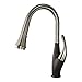 Transolid T3590-LS/12 Layla 1.8 GPM Pull-Down Kitchen Faucet, Luxe Stainless/Espresso