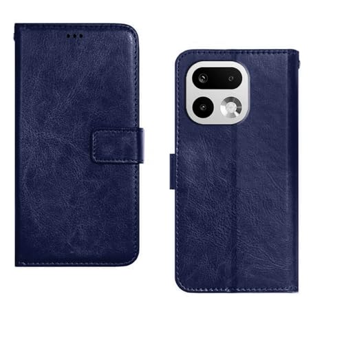 Image of amazon basics Realme 16 Pro Plus 5G Flip Cover | Card Pockets Wallet & Stand | Flip Cover for Realme 16 Pro Plus 5G (Blue)