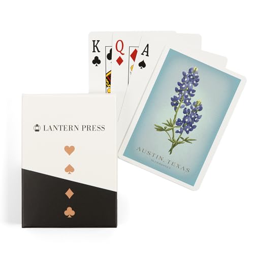 Lantern Press Baraja de Cartas Póker Vintage Flora Texas