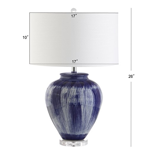 Lámpara de Mesa de Cerámica Azul 26 pulgadas LED miniatura 3