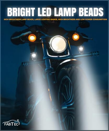 Image of FABTEC 1 Eye Owl Light Mini Drive Led Projector Fog Light with White /Yellow + Flasher Light Modes for Bikes and Scooty with Free On /Off Switch (Metal Body /Set of 2 Pcs)