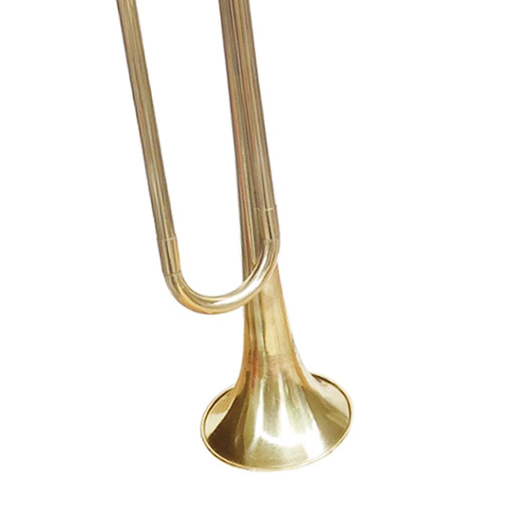 LOVIVER BB Bugle Brass Cavalry Instrument de musique avec gants pour orchestre Parties professionnelles