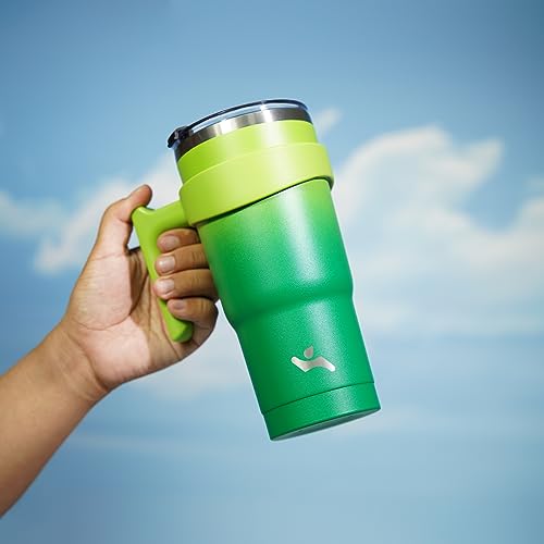 Image of Konokyo 20 oz Tumbler with Handle and Straw, Insulated Travel Mug
