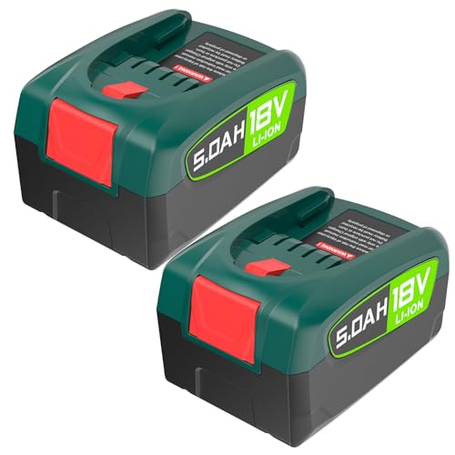 2 Stück 18V 5000mAh Ersatzakku für Bosch Haus und Garten Werkzeuge, 5.0Ah Akku für Bosch Akku 18V...