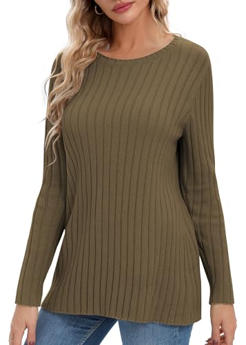 Image of Urban CoCo Women's Lightweight Crewneck Pullover Sweaters Long Sleeve Fall Knitted Sweater Tops