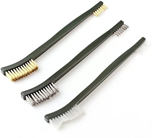 【The Best Deal】Origlam 3Pcs Mini Wire Brush Set, Rust Paint Metal Cleaner, Cleaning Welding Slag And Rust, Handy Steel/Nylon/Brass Brush Set Suitable For Cleaning Paint/Rust/Dirt #TOP1