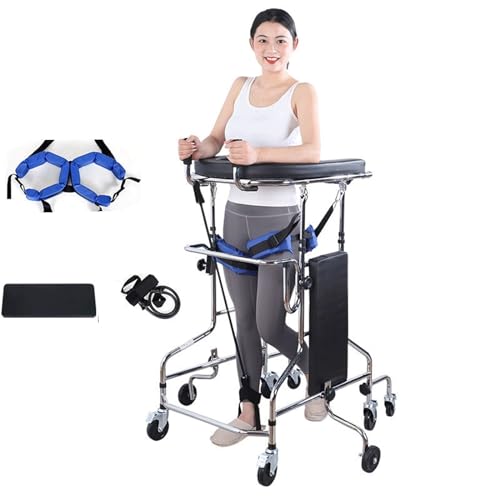 成人用スタンディングウォーカー(下肢訓練・補助用)、高さ調節可能、高齢者、障害者、脳卒中、片麻痺、術後リハビリテーション用(サイズ:メンズ)(メンズ ワンカラー)