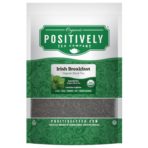 Image of Organic Positively Tea Company, Irish Breakfast Black Tea, Loose Leaf, 4 Ounce