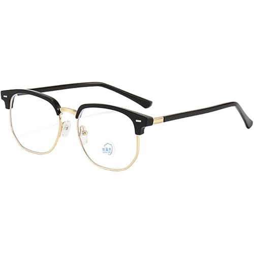 Shiratori New Vintage Fashion Half Frame Semi-Rimless Clear Lens Glasses