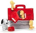 Lambs & Ivy Classic Snoopy Interactive Plush Doghouse avec 5 Jouets d'animaux farcis