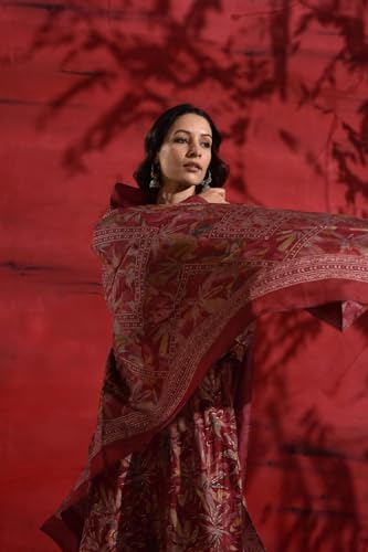 Lookmark Kurta Set A Melody Of Prints And Patterns Step Into Style With Our Stunning Collection Of Printed Kurtis, Pants, And Dupattas Maroon