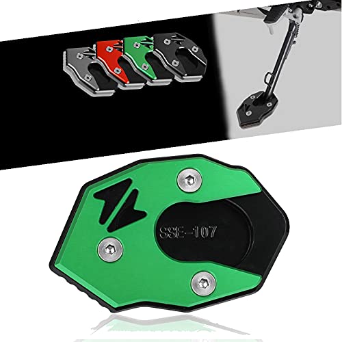 CNC Motorcycle Side Stand Enlarge Kickstand Plate Enlarger Compatible with NINJA650 Ninja H2 SX Z650 Z900 Z900RS/ Cafe 2017-2023 Z900 SE 2020-2023 Z650RS 2021-2023 Ninja H2 SX SE VERSYS-X300 ABS Green