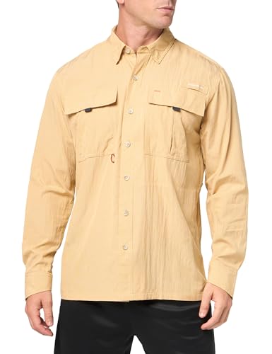 Eddie Bauer Men's Regular Fit UPF Guide 2.0 Long Sleeve Shirt, Alaska Gold, XX-Large