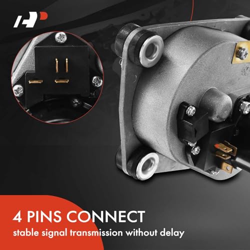 Image of A-Premium Front Windshield Wiper Motor Compatible with Dodge, Chrysler & Plymouth Models - Charger, Town & Country, Challenger, Cordoba, Lebaron, New Yorker, Newport, Diplomat, Magnum & More, 4-Pin