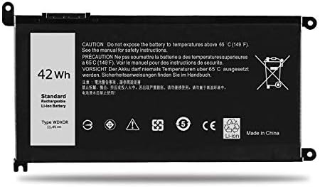 Amanda WDX0R Laptop Battery for Dell Inspiron 15 5565 5567 5568 5578 7560 7570 7573 7579 7569 P58F Inspiron 13 5368 5378 5379 7368 7378 Inspiron 17 5765 5767 Series 3CRH3 T2JX4 FC92N CYMGM 11.4V 42Wh