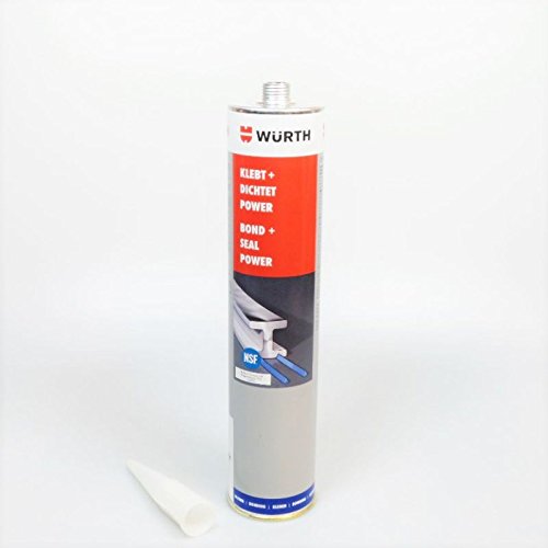 Preisvergleich Produktbild 2 x Würth Konstruktionsklebstoff Klebt Dichtet Power schwarz 300ml