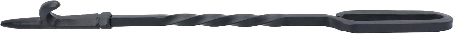 AB Tools 17.5" Loop Top Hook Twisted Poker Fire Coal Wood Burner Steel Metal 450mm