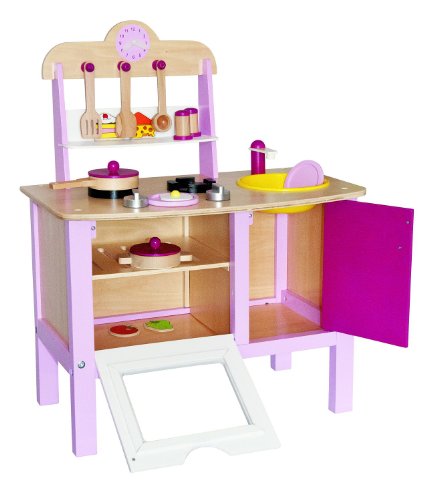 Woodyland 90313 - Spielküche Trendy mit viel Zubehör aus Holz – Bild 3