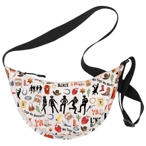 MYSOMY Line Dancing Crossbody Bag Line Dancing Gifts Line Dancer Gifts Line Dance Lover Borsa a tracolla, Senza etichette No Uk3, 111