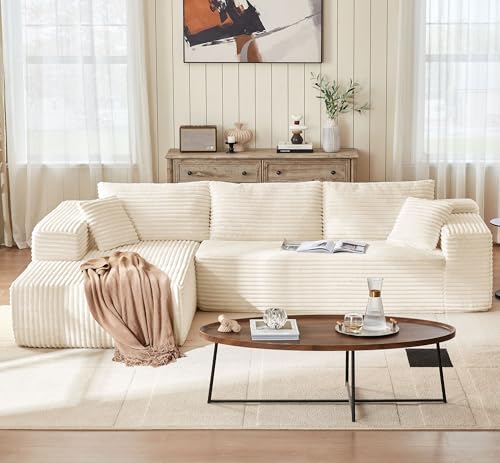 LINSY HOME Modular Sectional Sofa Boneless Cloud Couches for Living