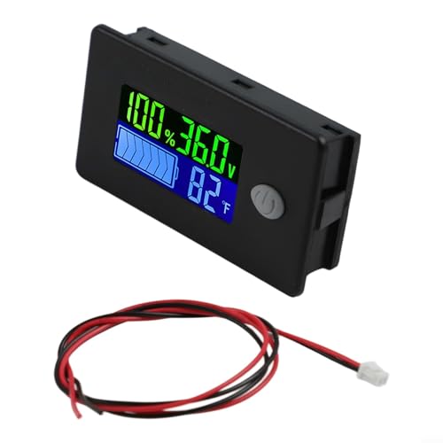 Image of Digital Battery Gauge for Lithium, Lead-Acid, for LiFePO4 Batteries - 10-100V DC Voltmeter with Capacity Testing - RV, Marine, E-for Bike, Car, Boat, for Golf Cart Power for Monitor(72V)