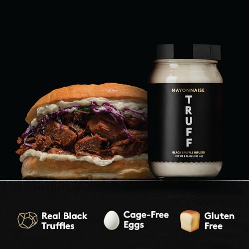 Image of TRUFF Mayo, Gourmet Mayonnaise made with Black Winter Truffles, Sunflower Oil and Cage-Free Eggs | Umami Flavor for Savory Spreads, Salads, Non-GMO, Gluten Free | Original with Premium Box - Bundle of 2