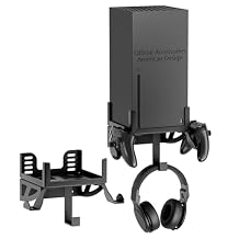 Wall Mount for Xbox Series X - Wall Mount Stand Kit with Detachable 2 Controller Holder & Headphone Hanger, Mount on The Wall, Compatible with Xbox Series X Accessories