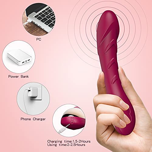 G Spot Dildo Vibrator For Vagina Clitoris Anal Stimulation, Waterproof Rechargeable Quiet Vibrating Powerful Vibrators Adult Sex Toy Gift For Women Couple With 12 Vibration Mode- Melo #TOP4